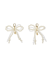 DOUBLE BEADS RIBBON CHARM