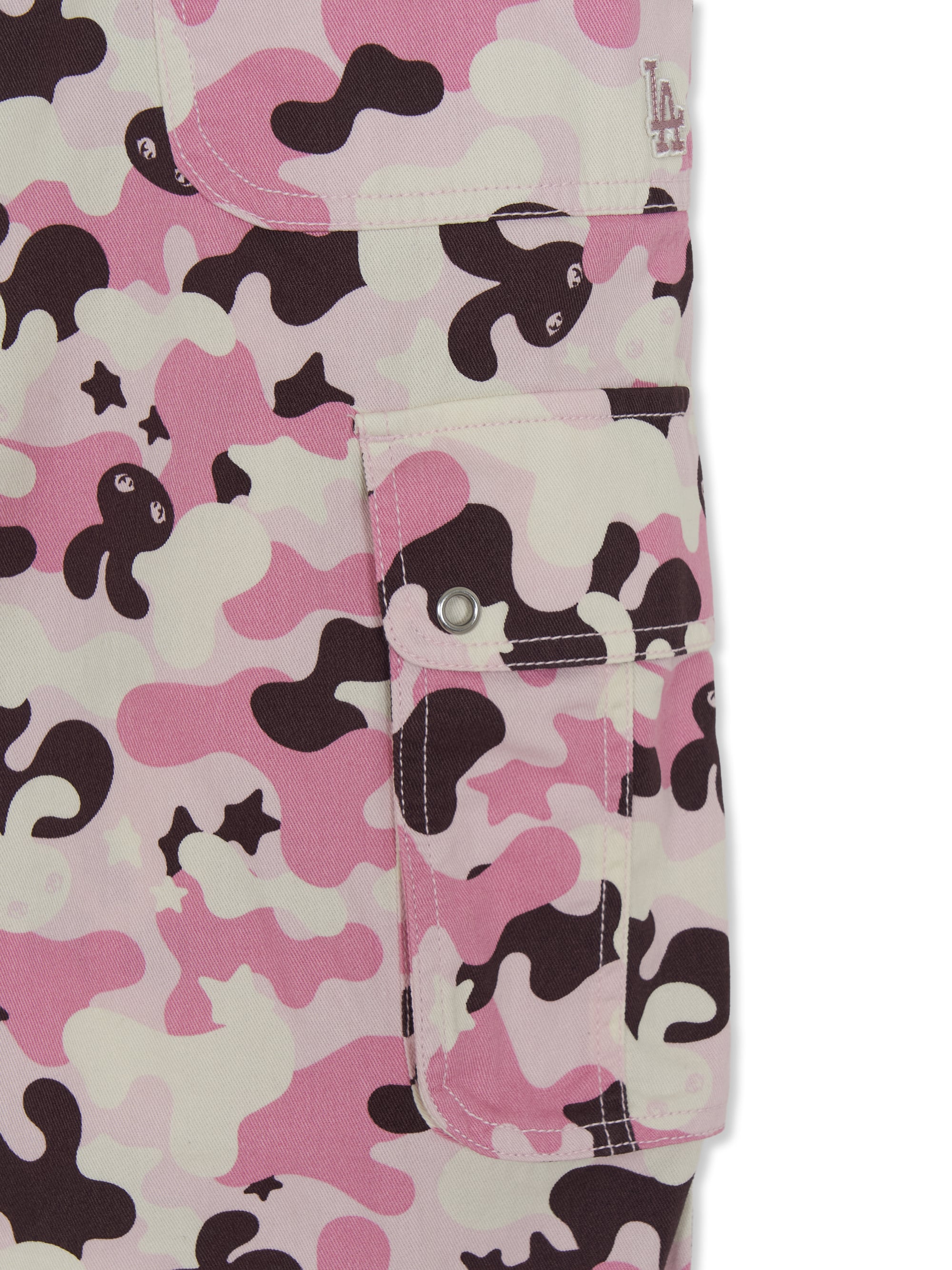 Women's Camo Low Rise Cotton Cargo Wide Pants