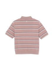Women's Varsity Stripe Crop Polo T-Shirts