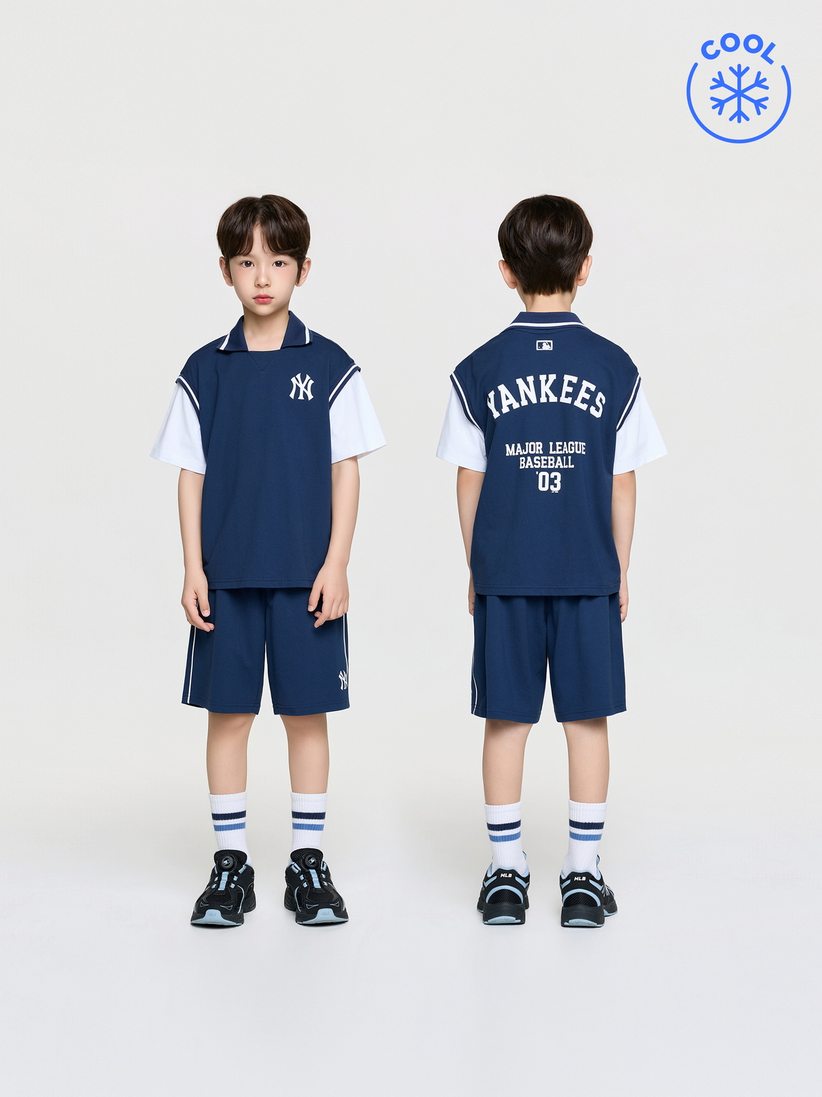 SPORTIVE VARSITY LAYERED T-SHIRT SET