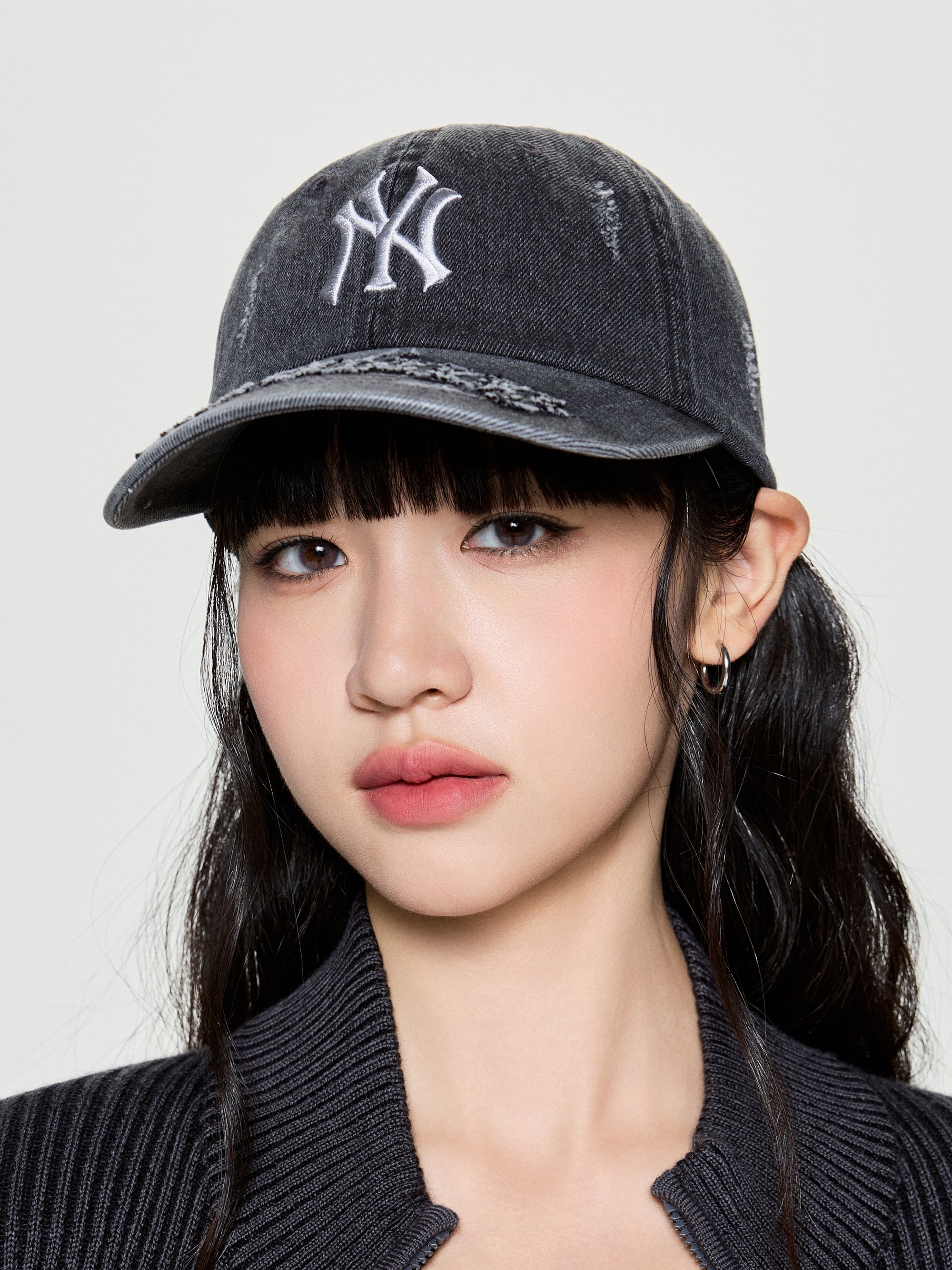 Vintage Destroyed Denim Unstructured Ballcap