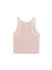 Women's Basic Ringer Crop Sleeveless T-shirt