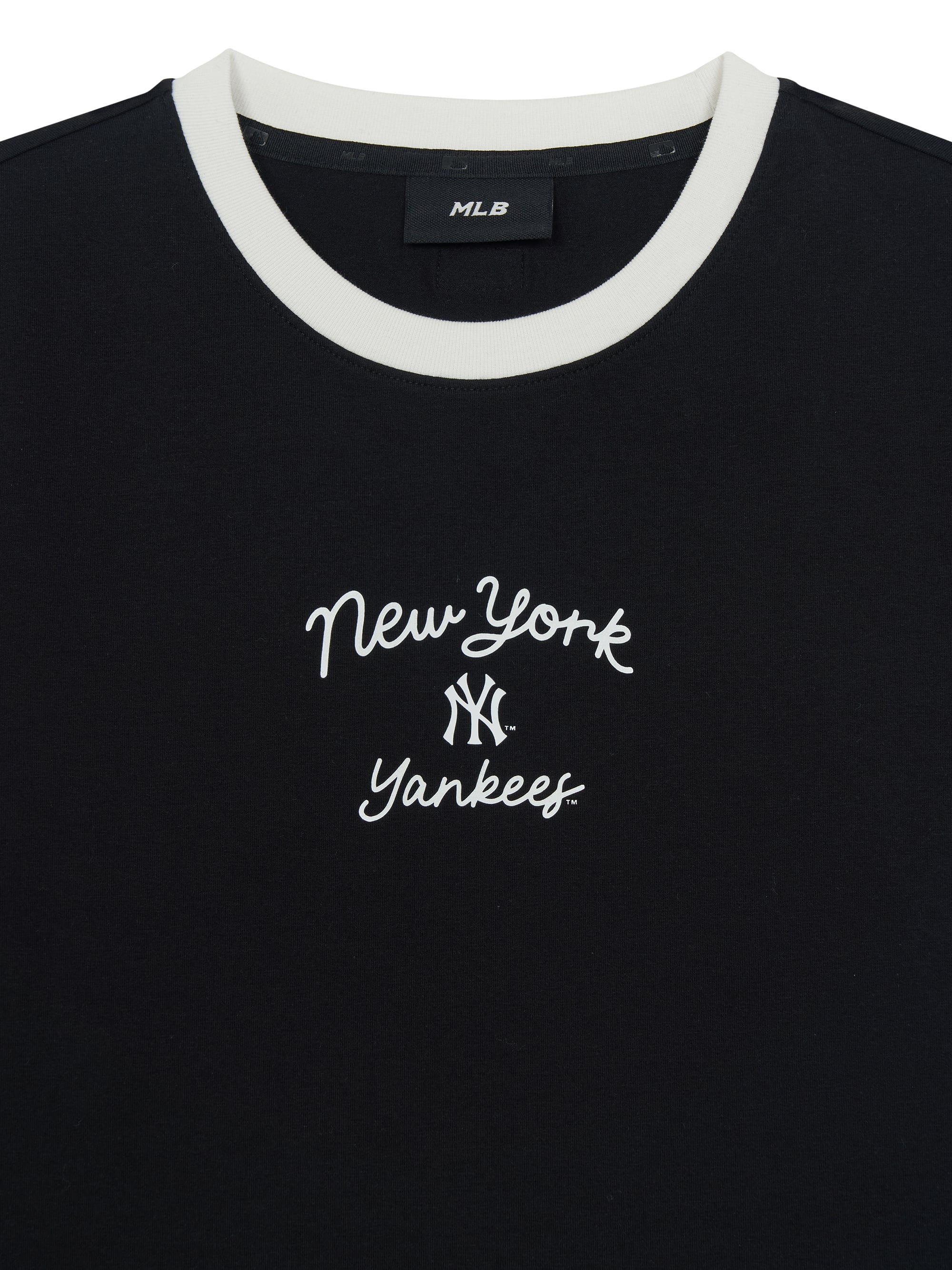 Women's Sportive Cursive Ringer Crop T-shirts