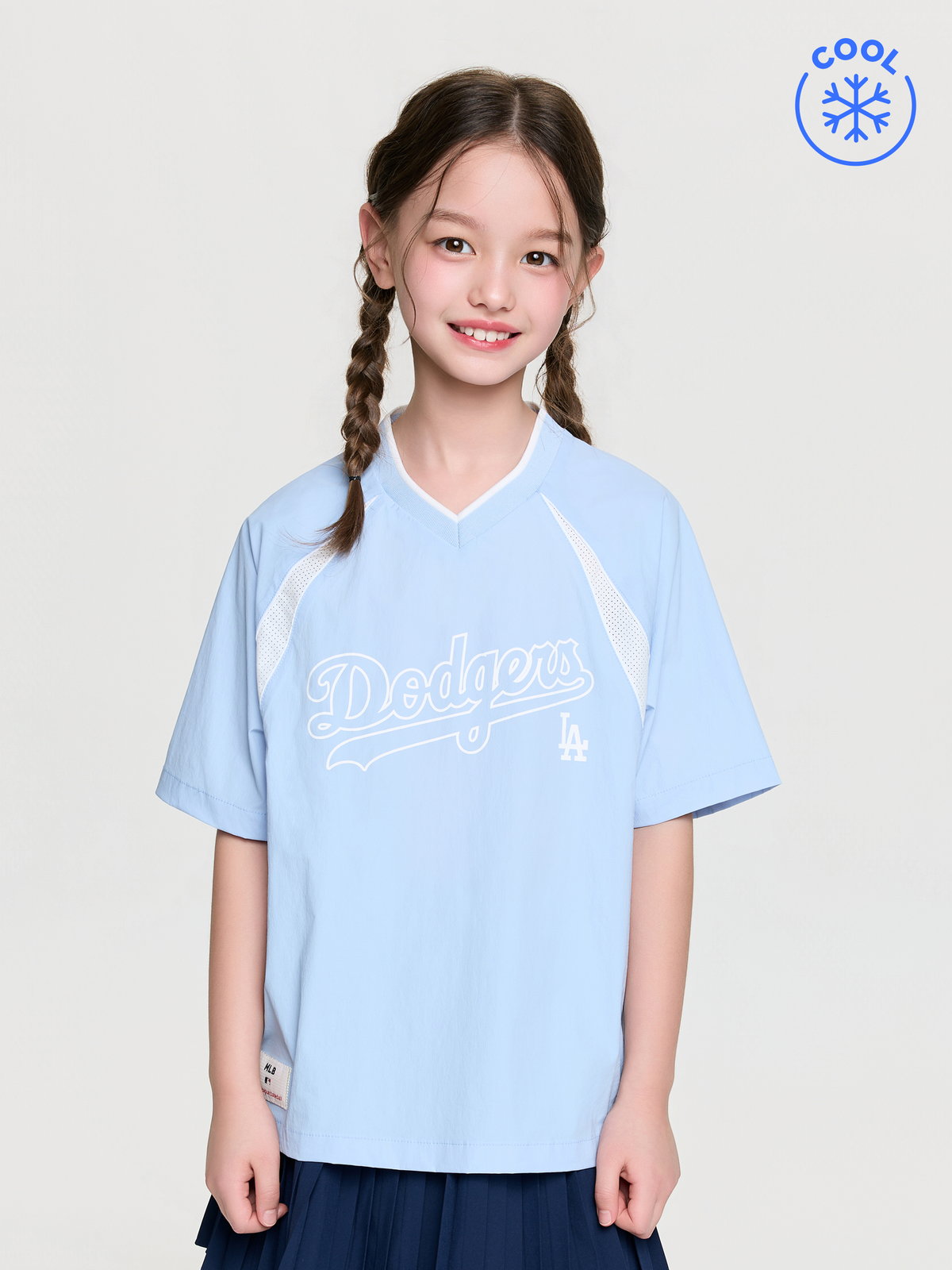 Sportive Varsity Woven Mesh Blocking T-shirt