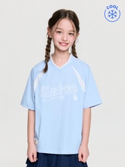 Sportive Varsity Woven Mesh Blocking T-shirt