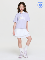 Sportive Athleisure Cursive Skirt T-shirt Set (Girl's)