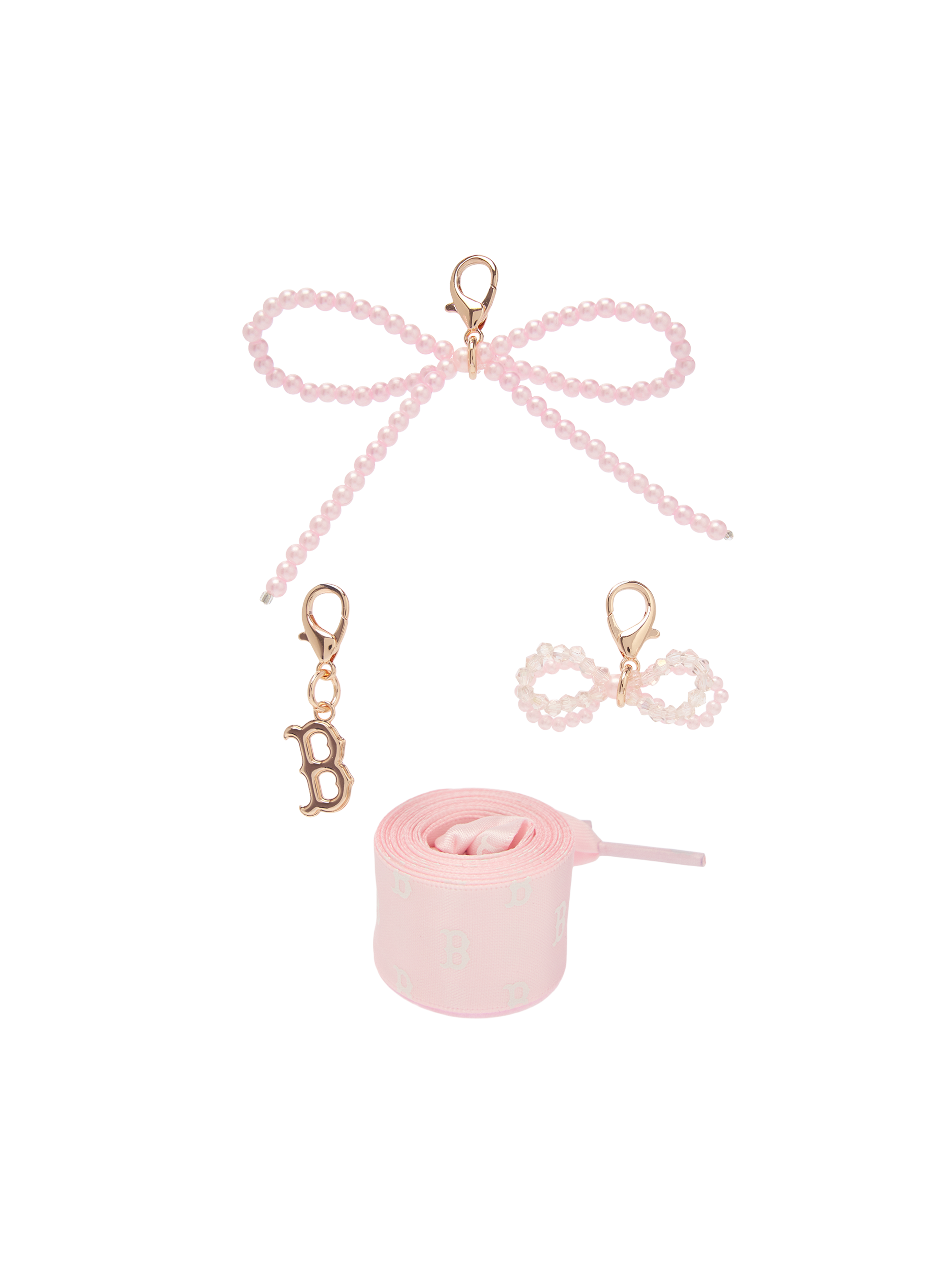 Team Logo Pearl Ribbon Shoelace Set