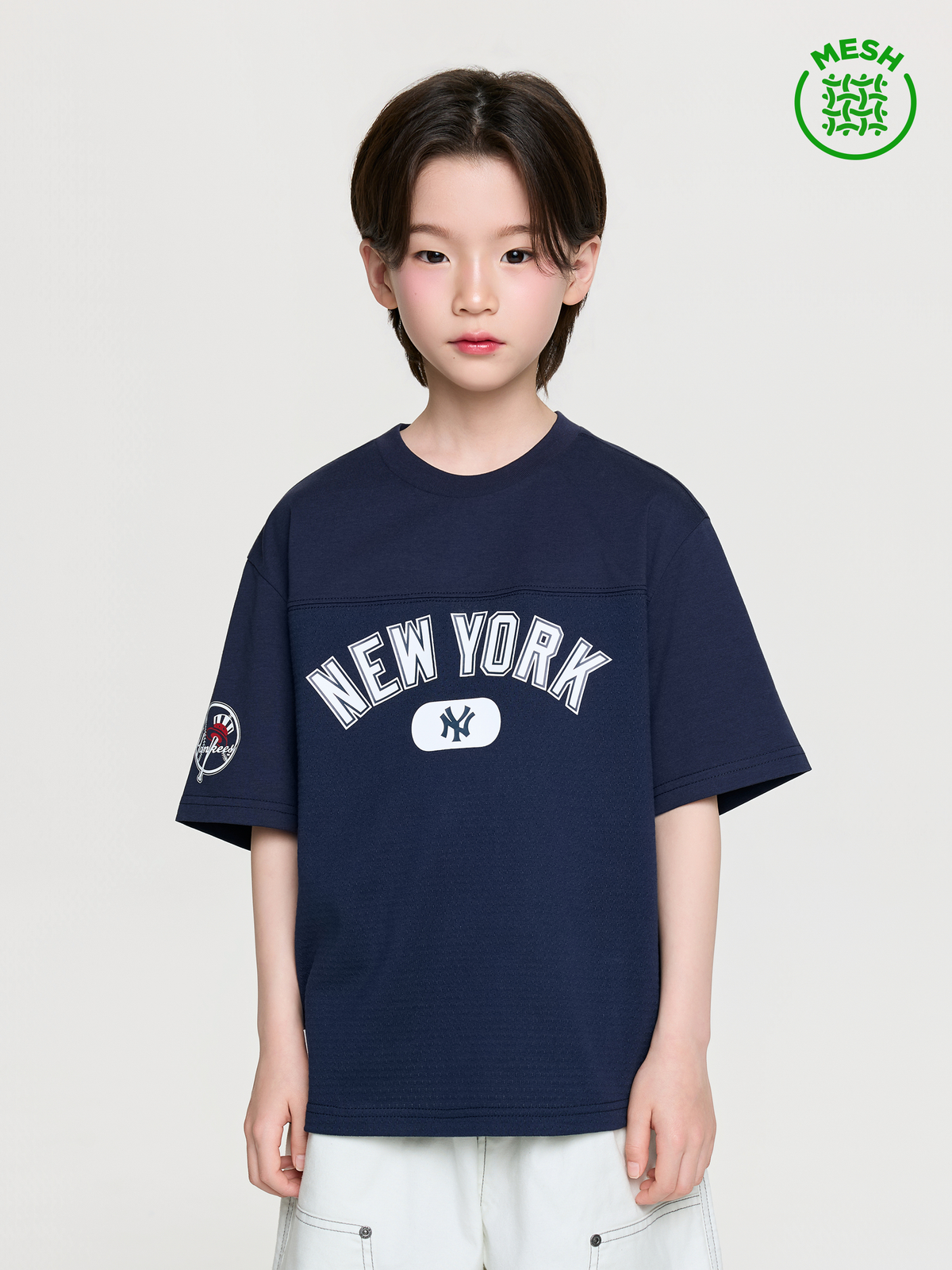 Street Basic Mesh Lettering T-shirt
