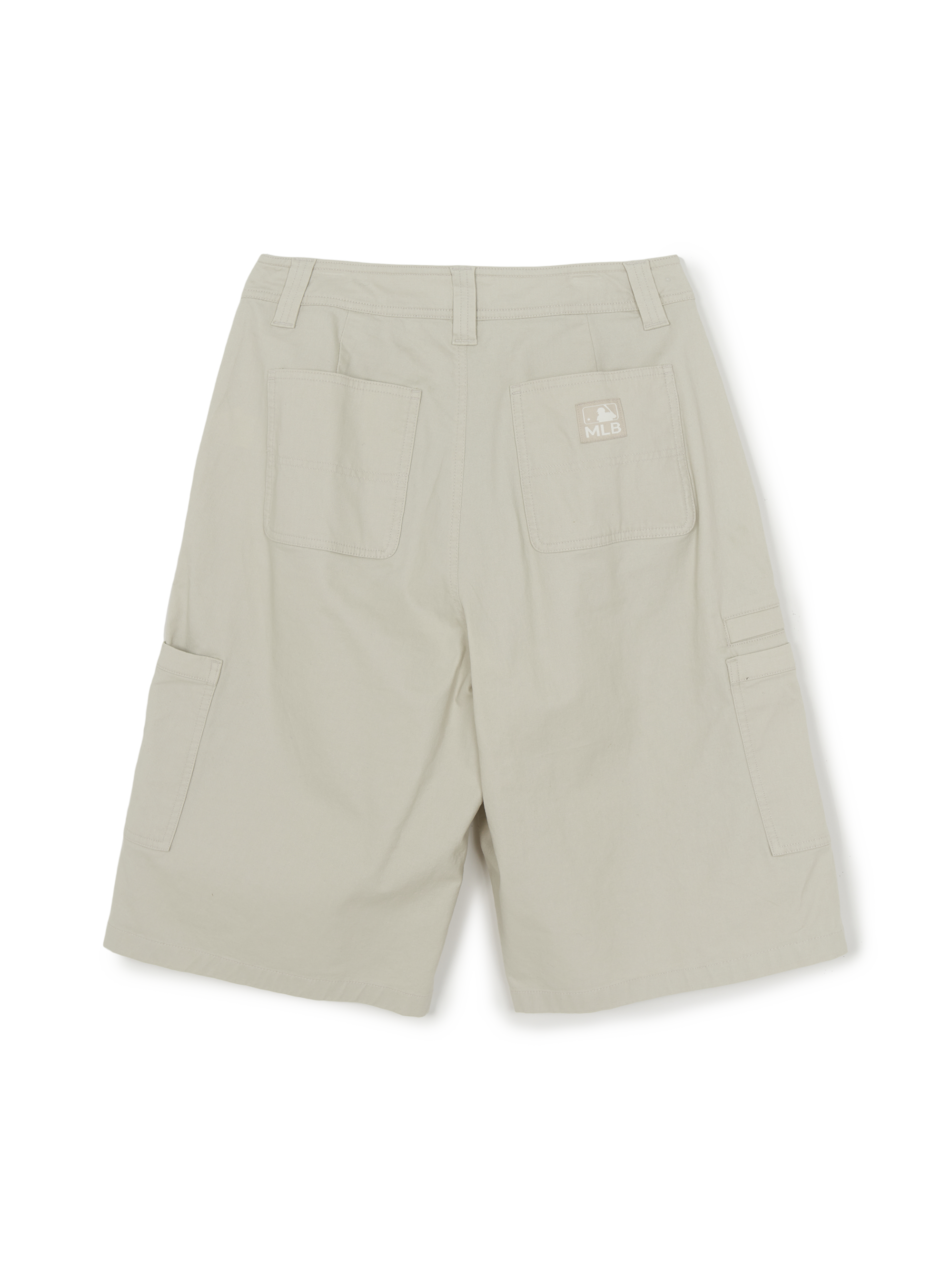 Washed Cotton Pin-Tuck Cargo Bermuda Shorts