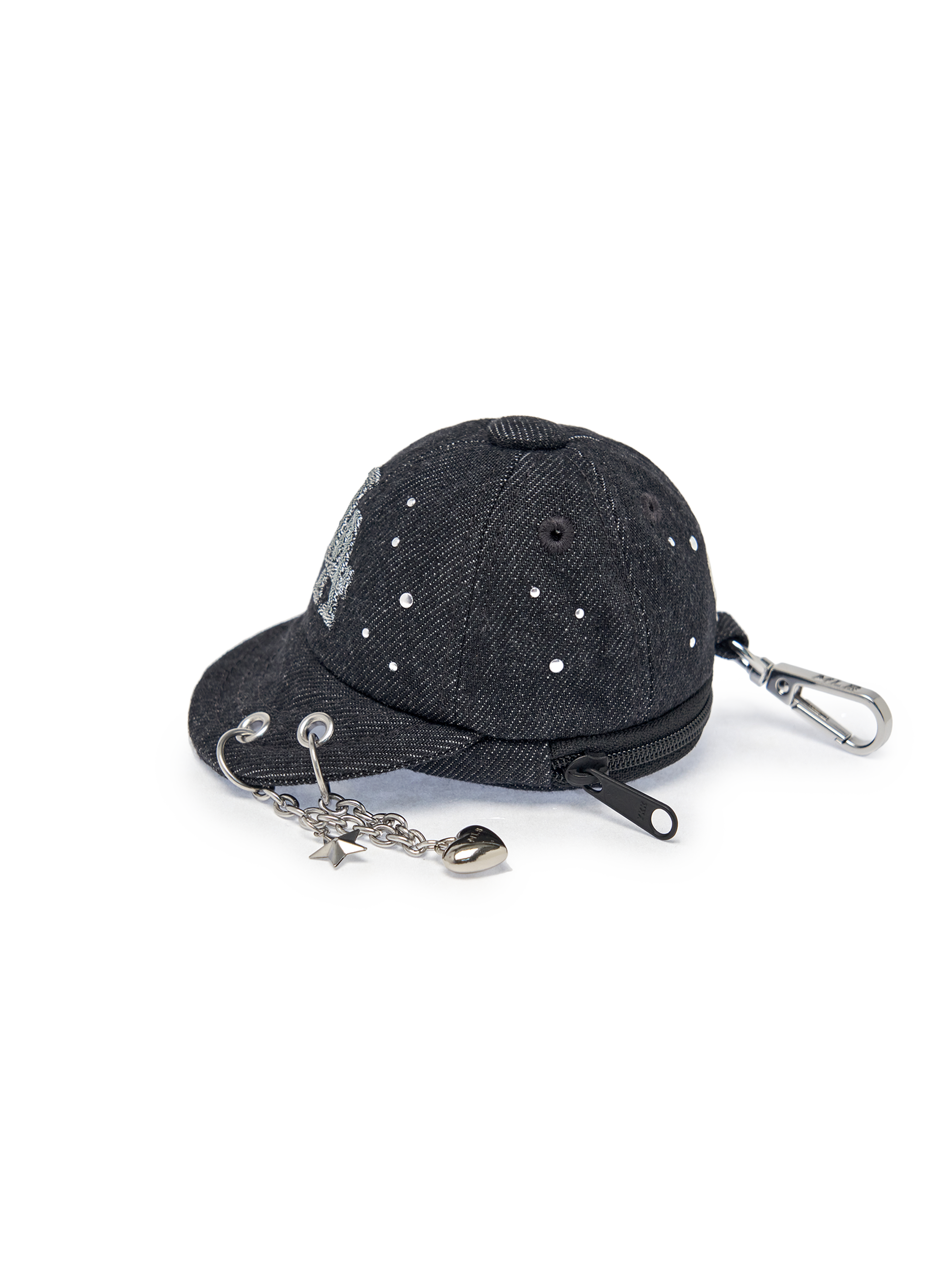 Basic Denim Point Ballcap Pouch Keyring