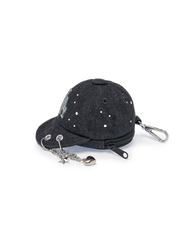 Basic Denim Point Ballcap Pouch Keyring