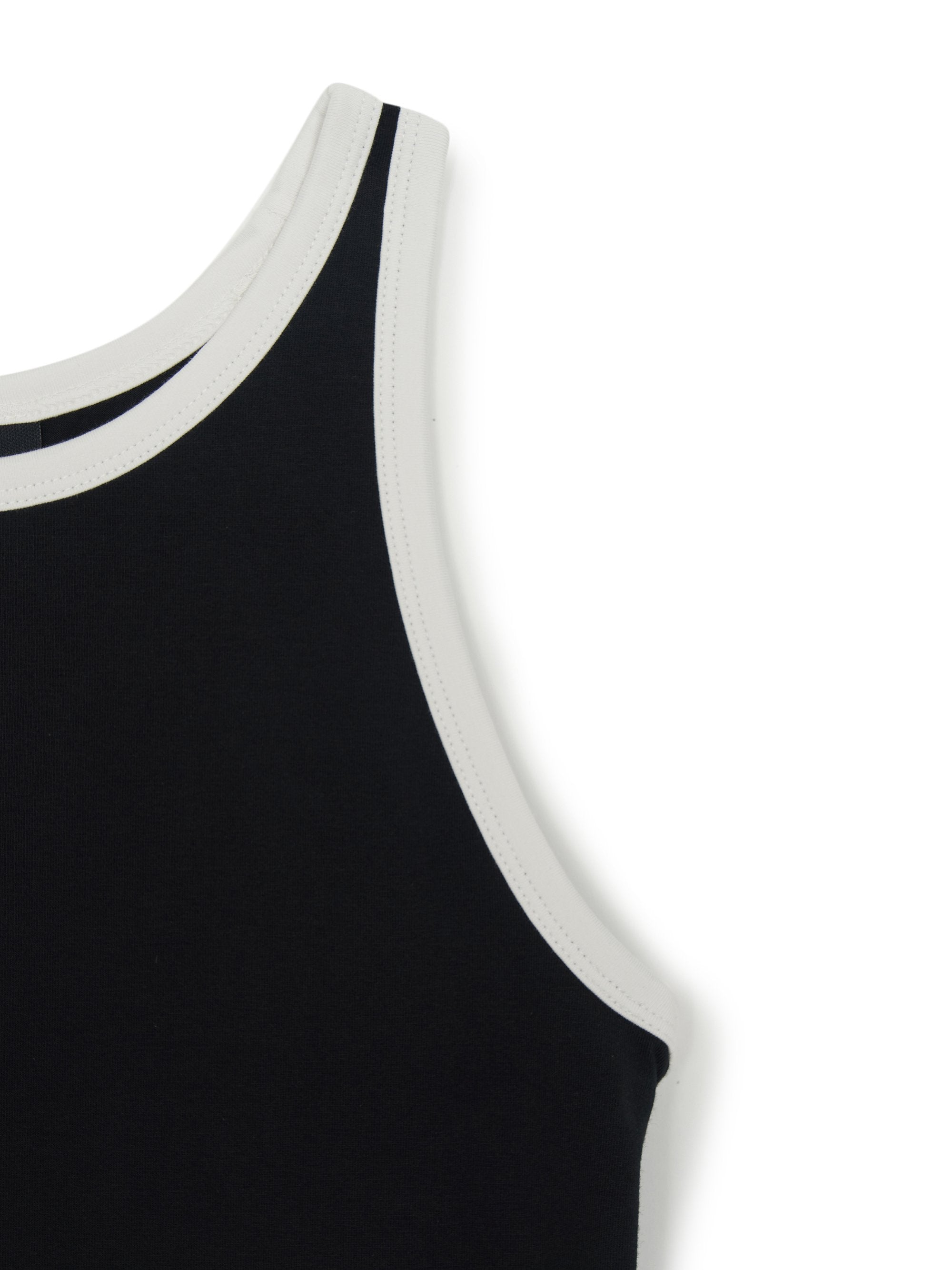 Women's Basic Ringer Crop Sleeveless T-shirt