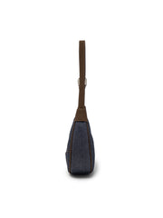 Denim Color Combination Hobo Bag