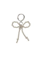 Double Beads Ribbon Charm Keyring