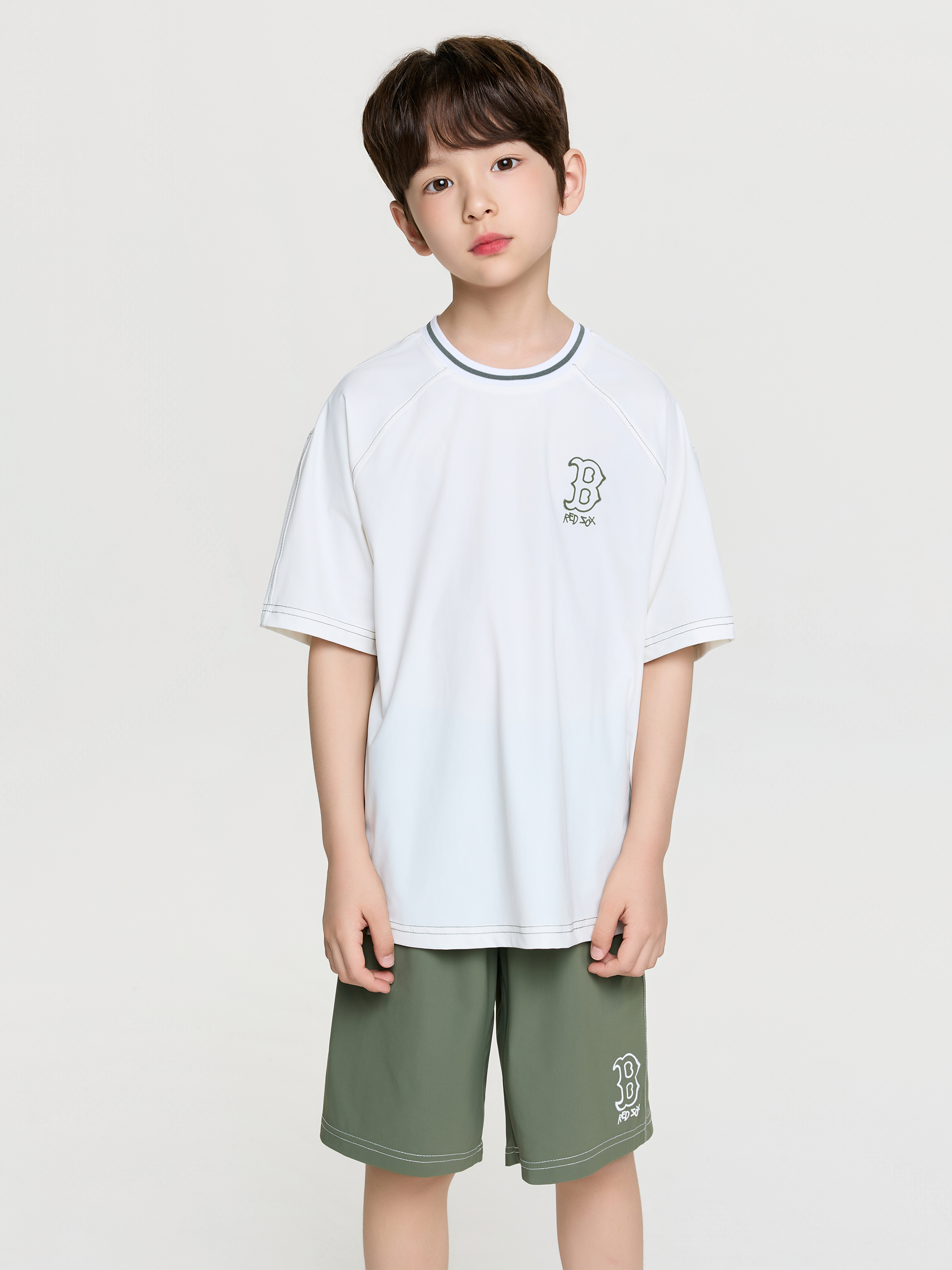 STEET BASIC WOVEN BIG LOGO T-SHIRT SET