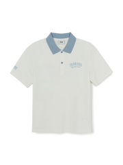 Basic Small Letter Comfortable Fit Polo T-Shirts