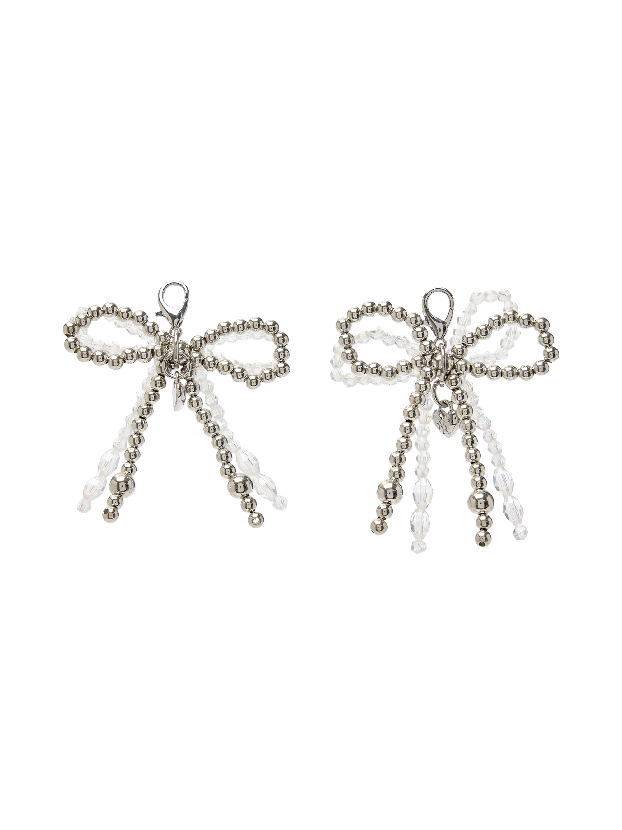 DOUBLE BEADS RIBBON CHARM