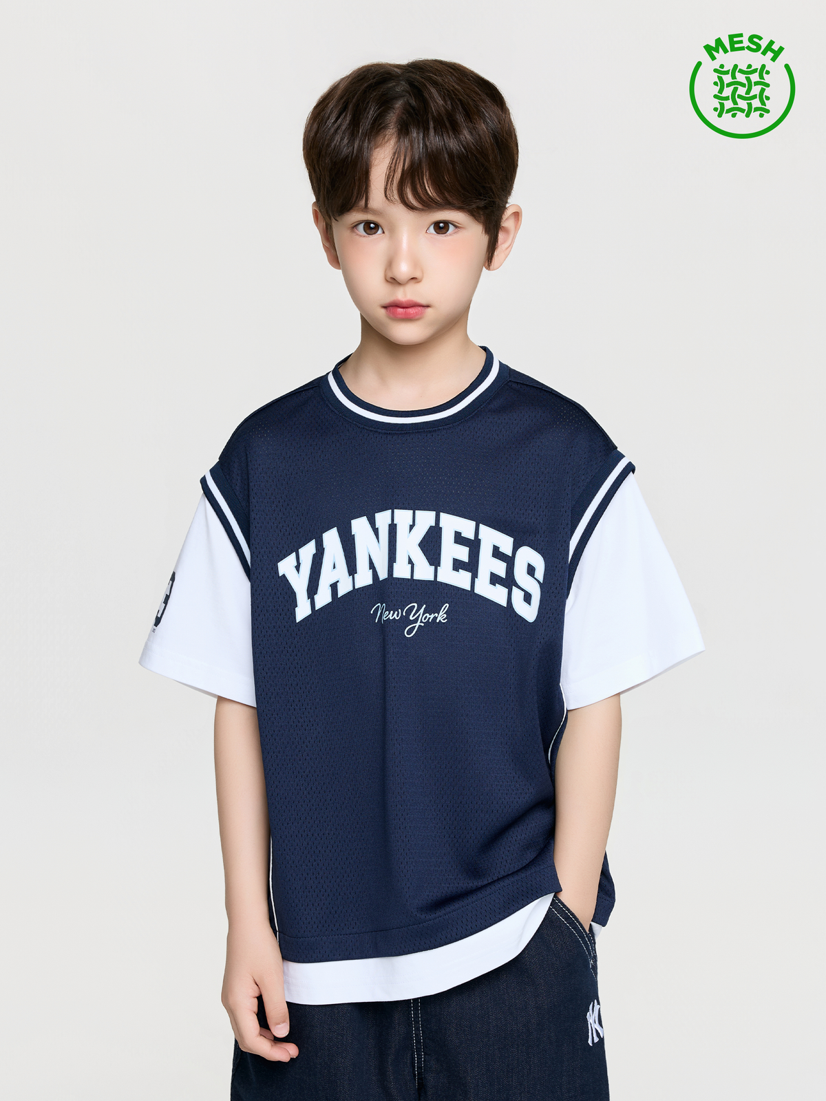 SPORTIVE VARSITY LAYERED T-SHIRT