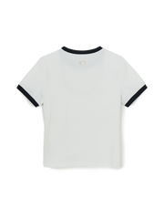 Women's Basic Small Logo Ringer T-shirts