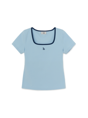 Women's Basic Square Neck Slim Fit T-shirt