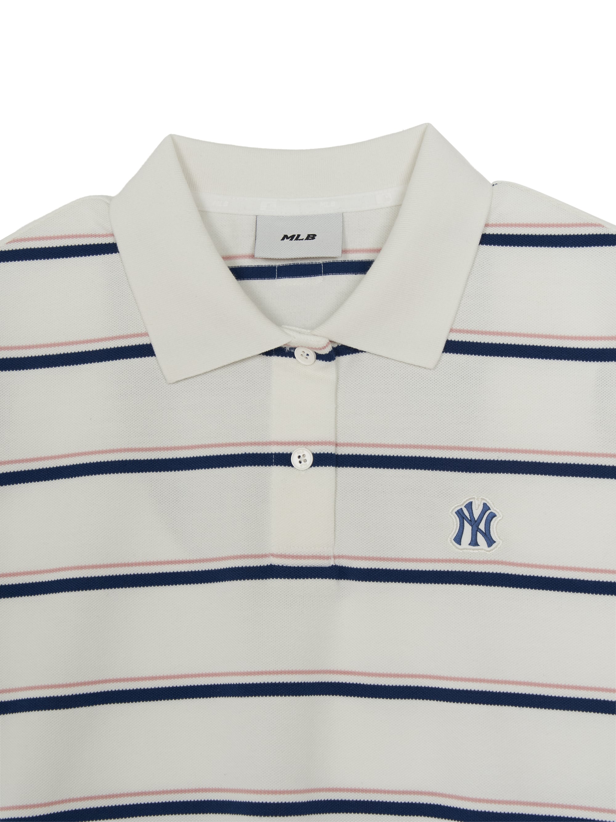 Women's Varsity Stripe Crop Polo T-Shirts
