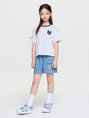 STREET BASIC STRIPED DENIM T-shirt SET(Girl's)