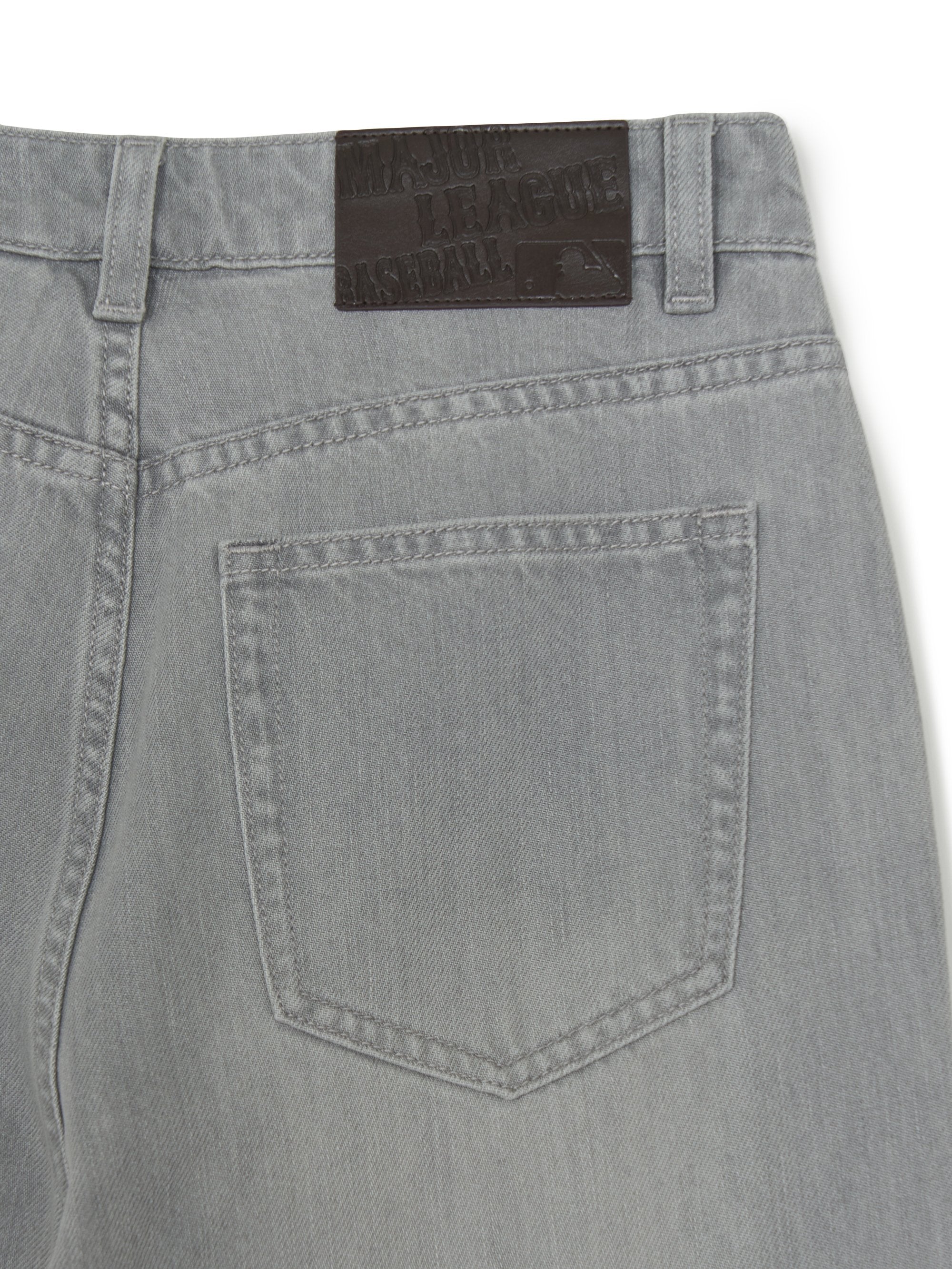 Women's Basic Small Logo Summer Tencel Wide Denim Pants