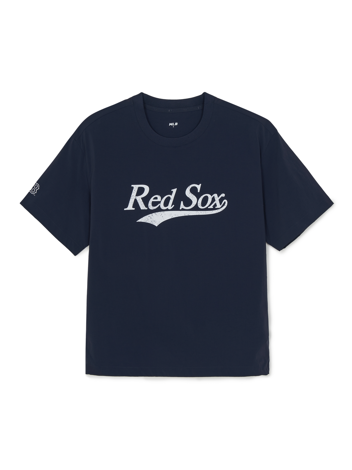 Varsity Cursive Woven Short Sleeve Sweatshirt