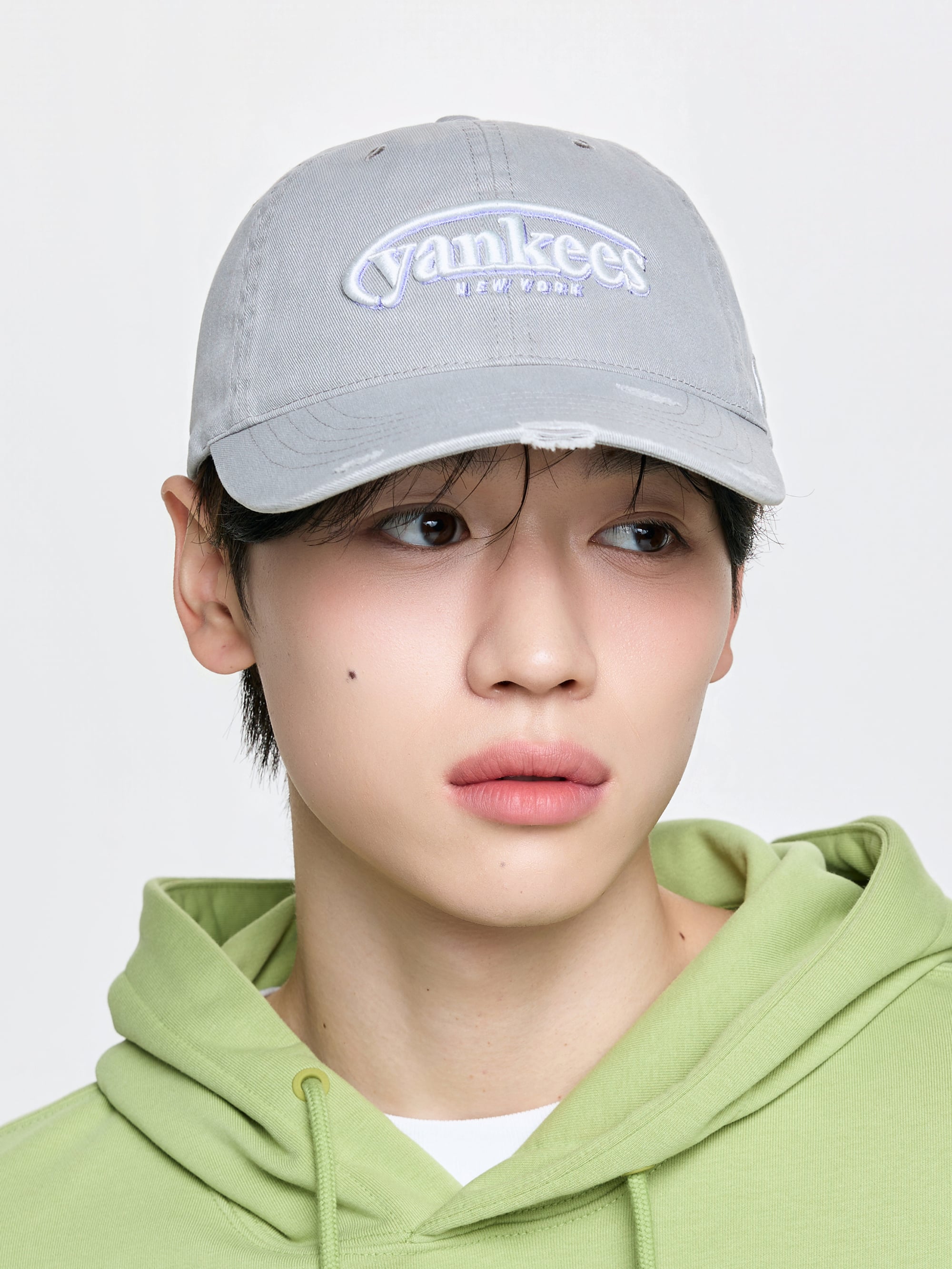 Vintage Damage Curve Logo Unstructured Ballcap