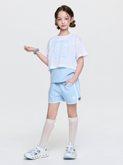 Sportive Varsity Mesh T-shirt Set (Girl's)
