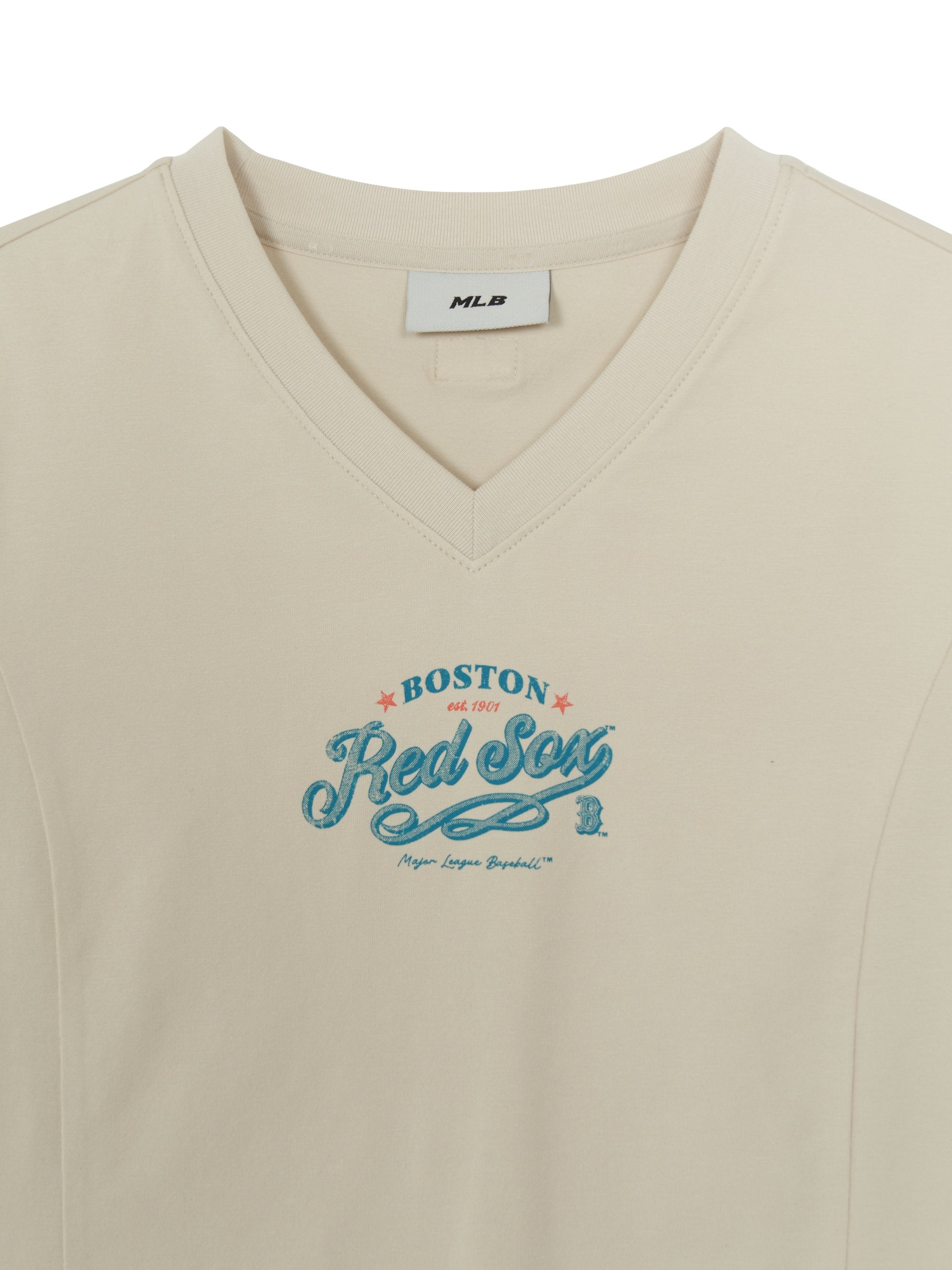 Women's V-neck Letter Crop T-shirts