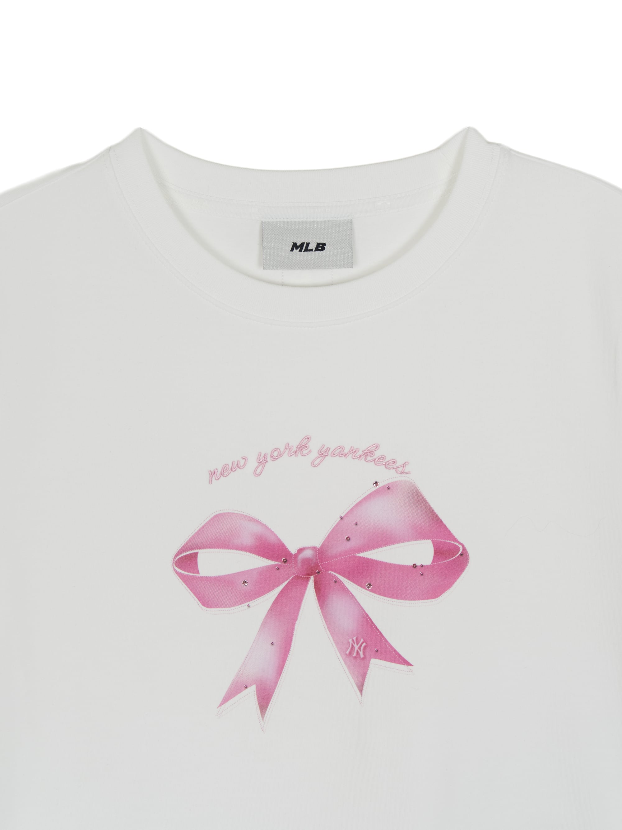 Women's Bow Tie Graphic Slim Semi Crop T-Shirts