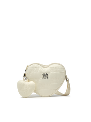 Quilted Monogram Heart Cross Bag