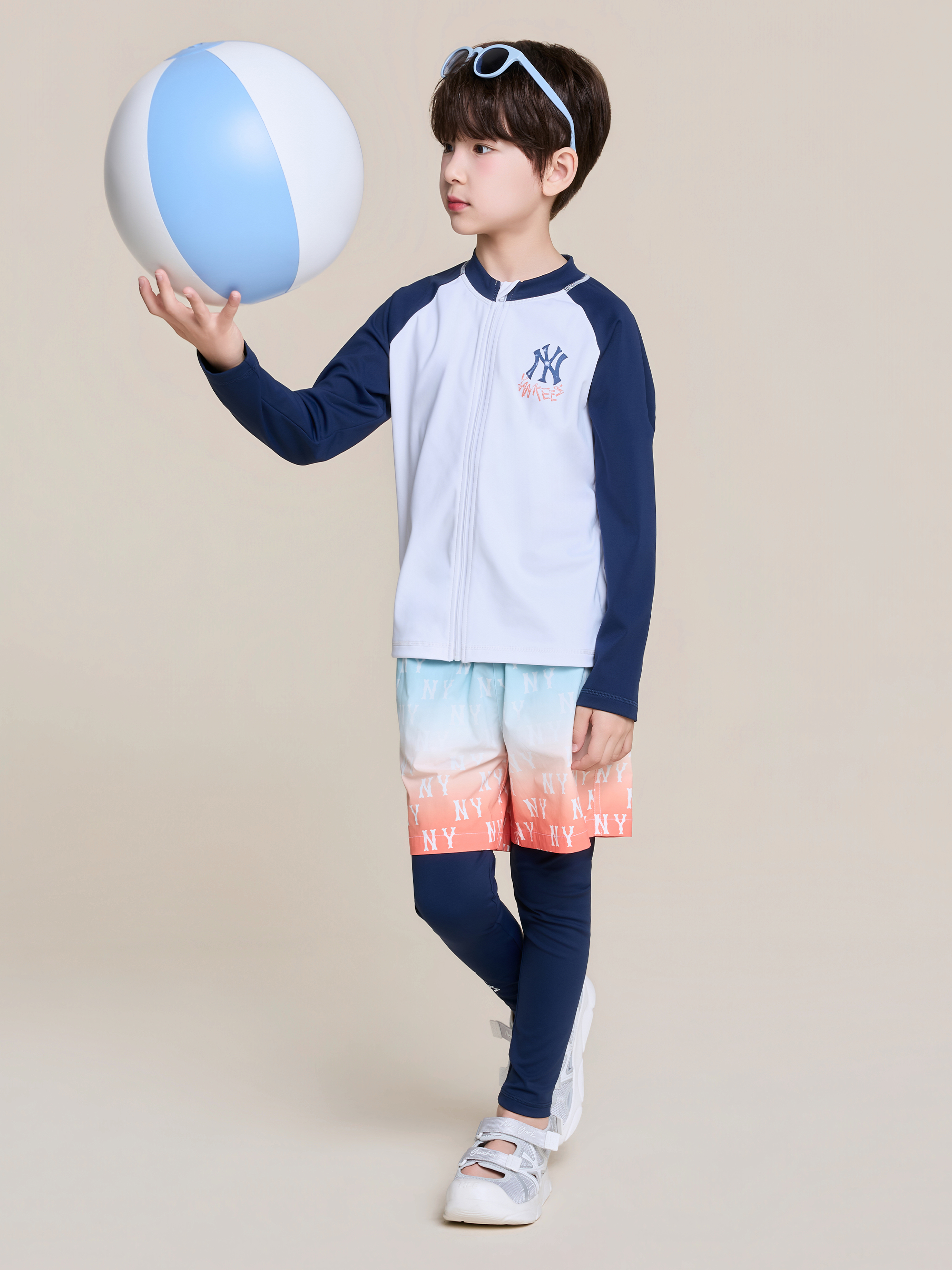 STREET MONOGRAM ZIP-UP RASHGUARD 3P SET