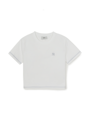 Women's Basic Small Logo Slim Crop Fit T-shirts