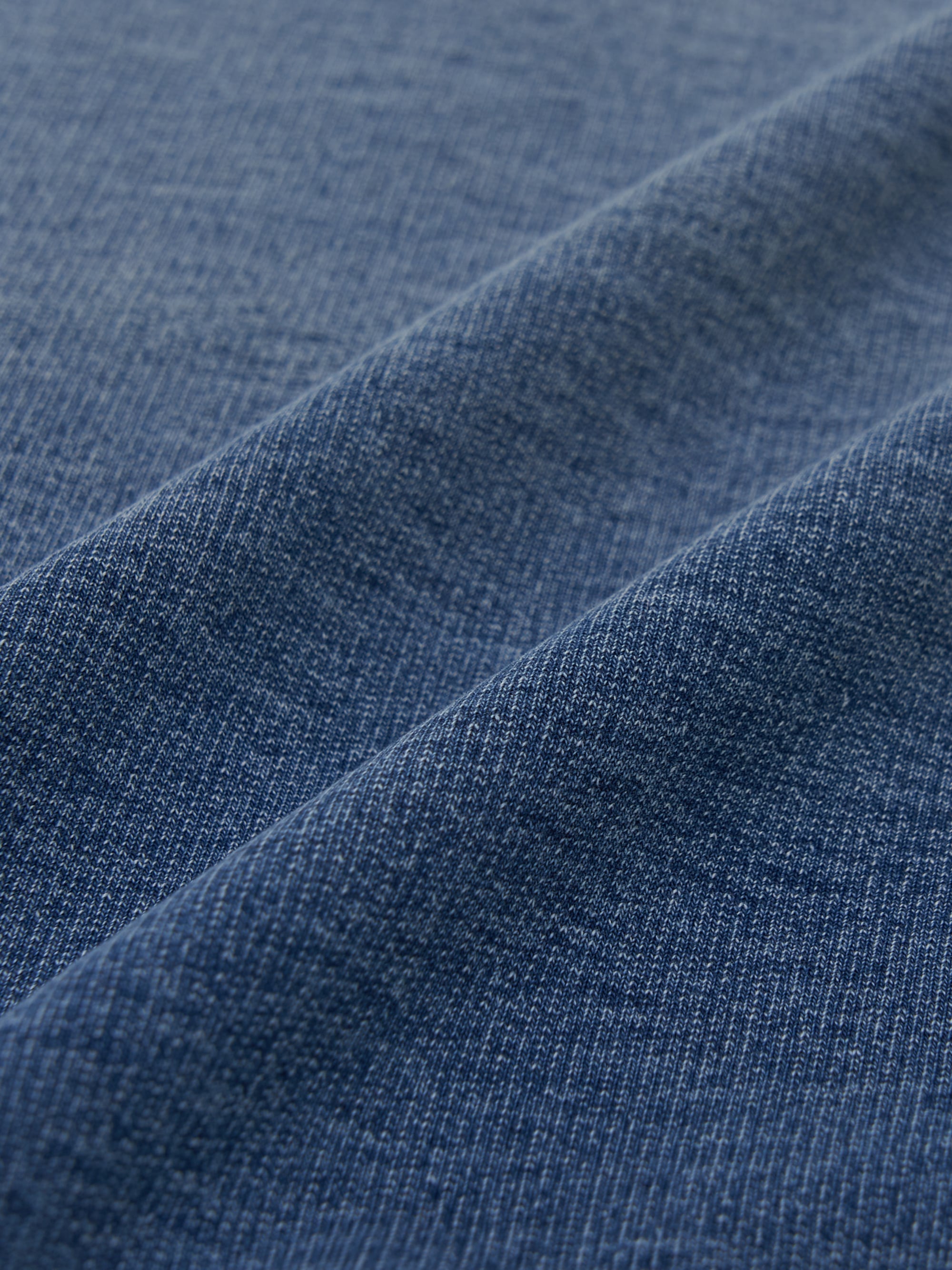 Basic Small Logo Stretched Denim Polo Shirt