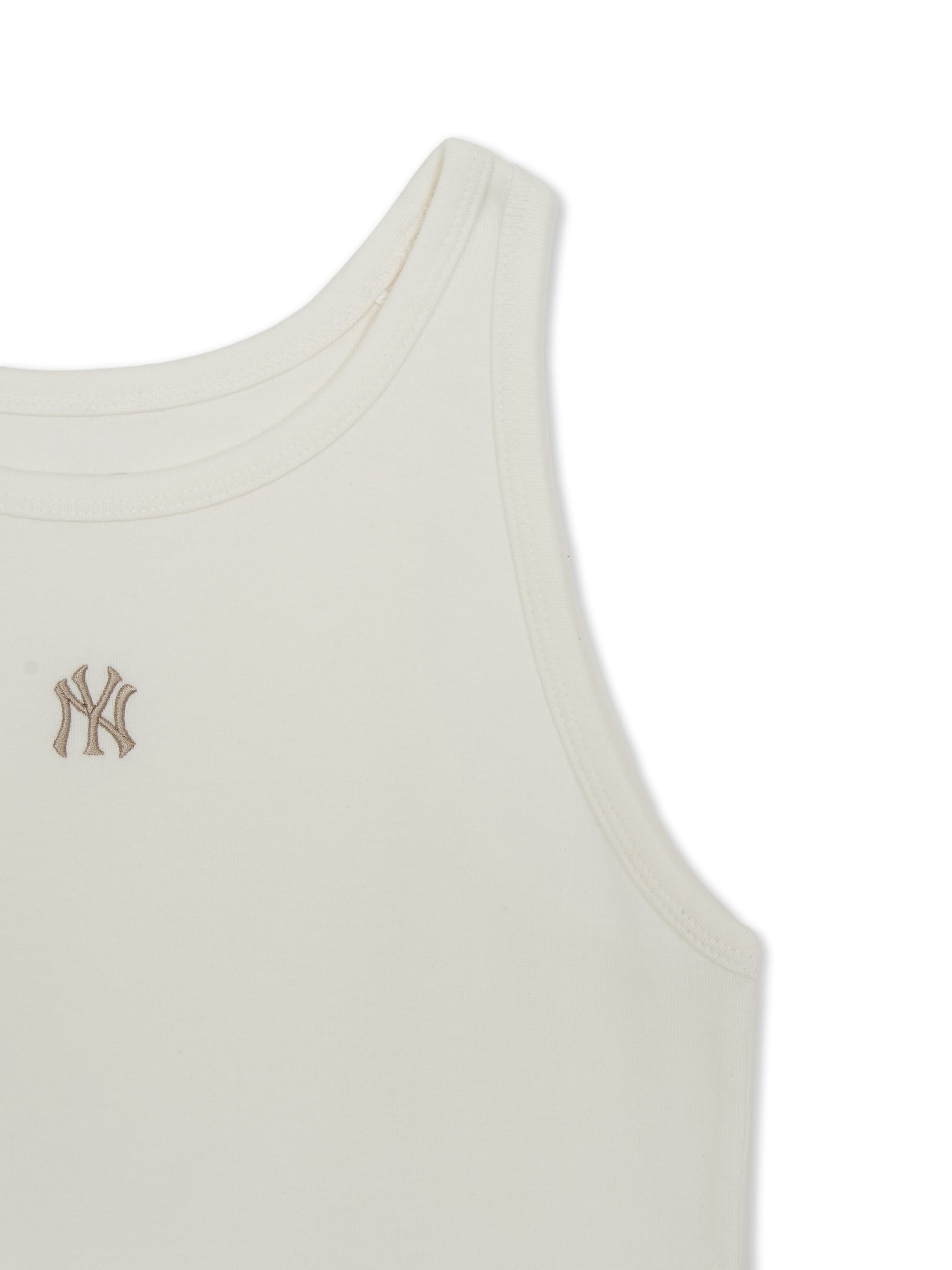 Women's Basic Small Logo Slim Crop Sleeveless T-shirts