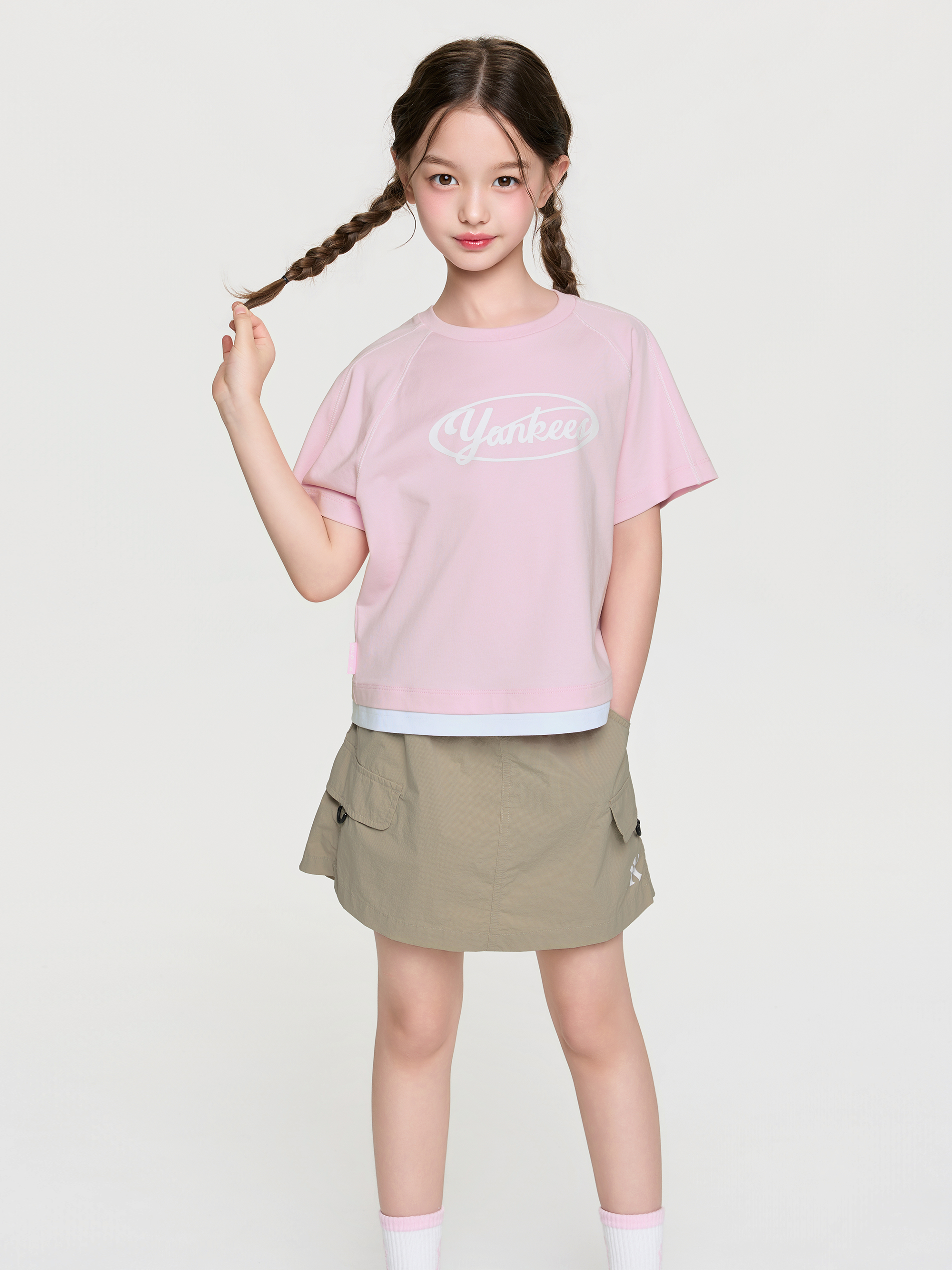 OUTDOOR BASIC SKORT T-SHIRT SET(GIRL'S)