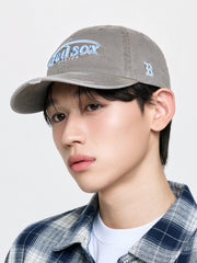 Vintage Damage Curve Logo Unstructured Ballcap