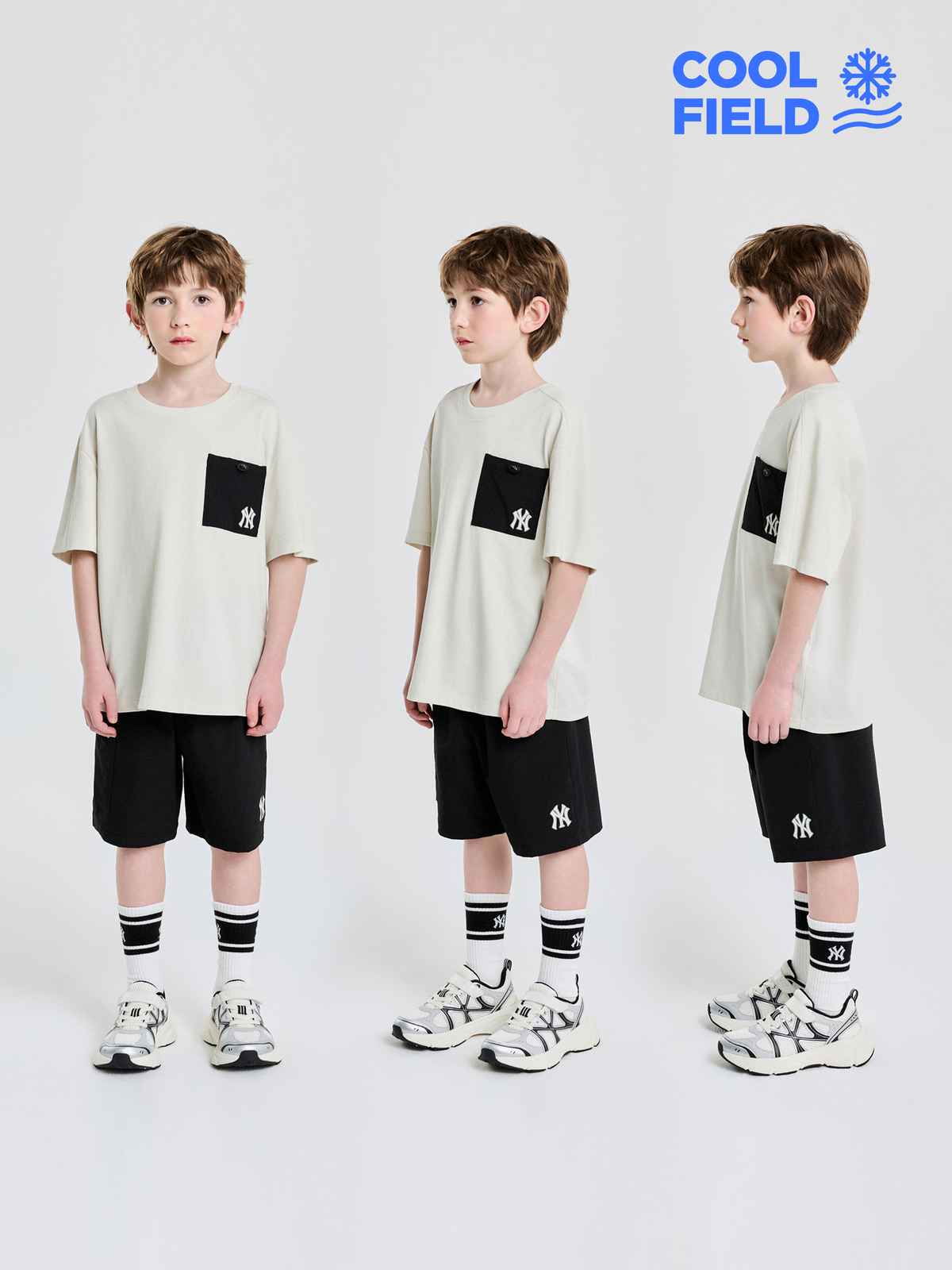 cool Field Basic Outdoor Mesh Pocket T-shirt Set