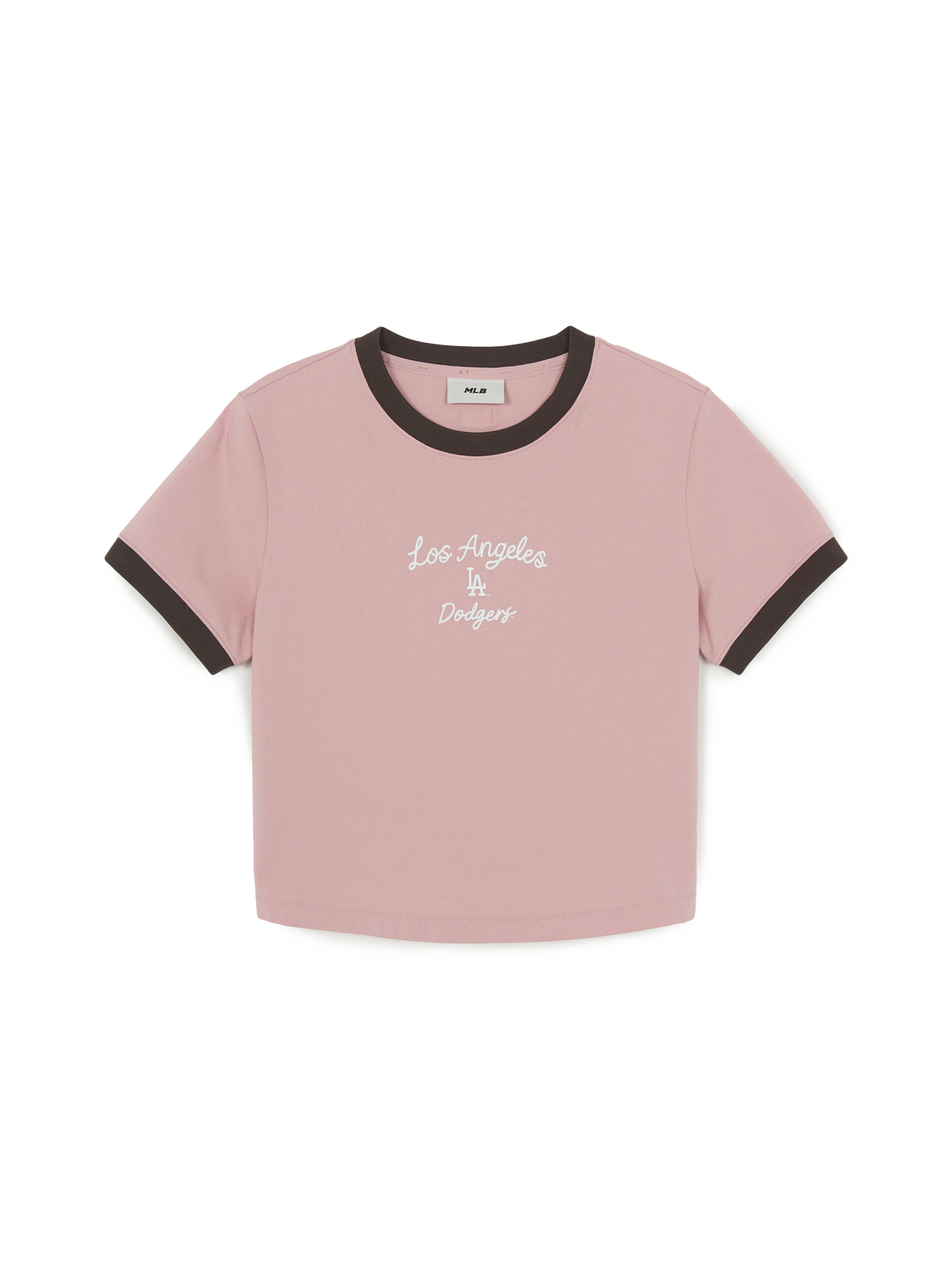 Women's Sportive Cursive Ringer Crop T-shirts