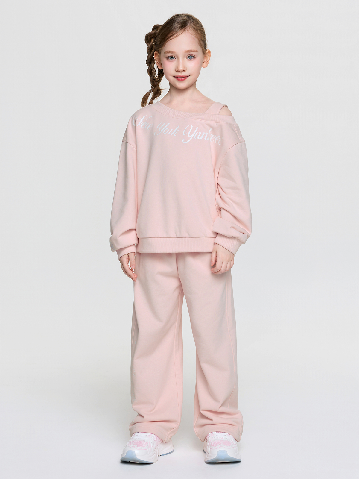 Street Girl's Lettering Layered Sweatshirt Set