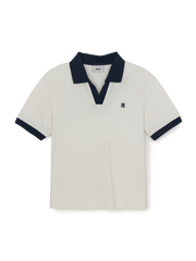 Women's Basic Open Collar Slim Fit Polo T-Shirts