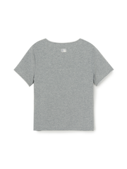 Women's Basic Lace Square Neck Slim Semi Crop T-shirts