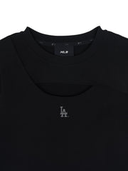 Women's Cut Out Detail Slim Semi Crop T-Shirts