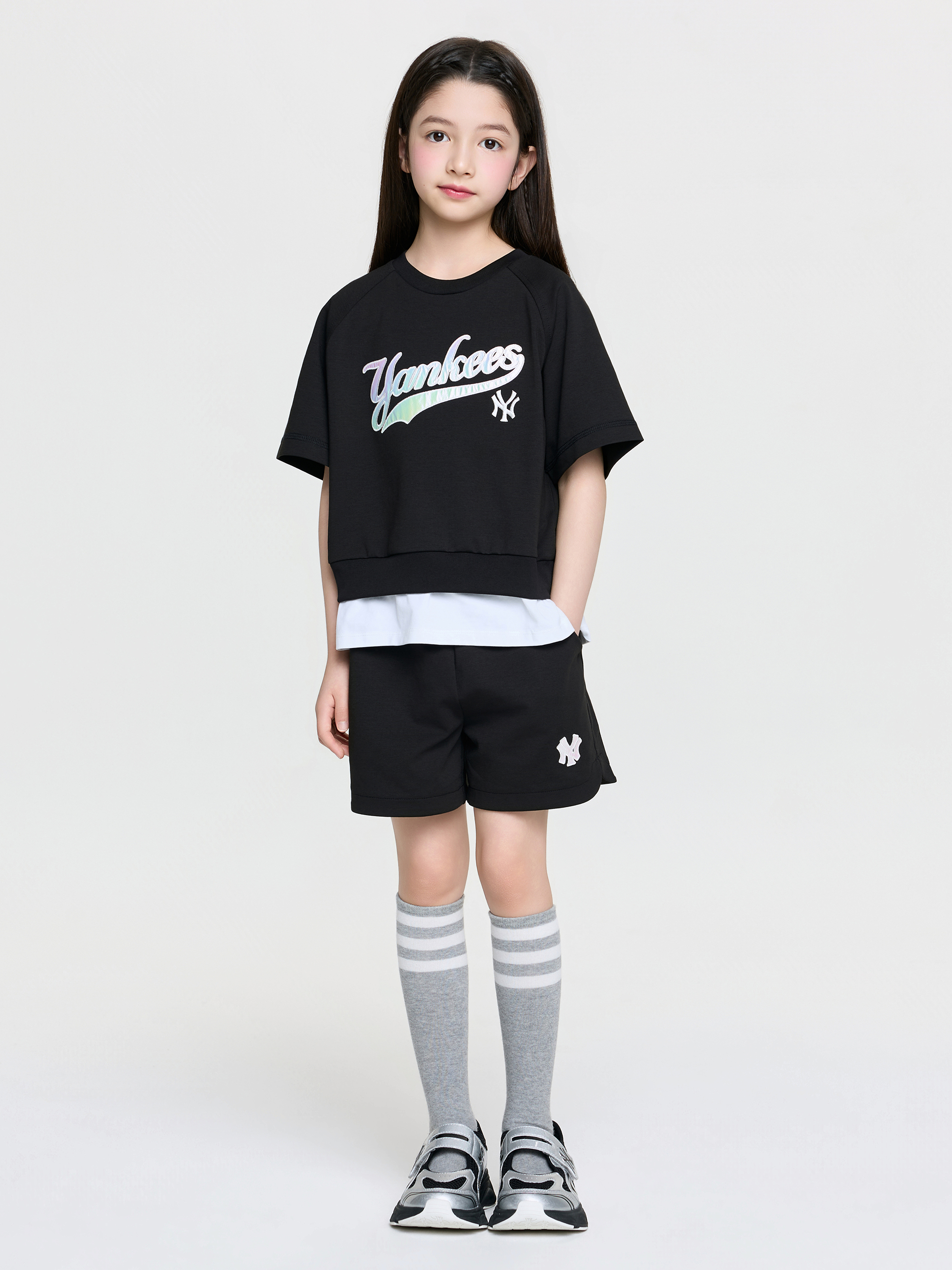 Street Basic Layered T-shirt Set (Girl's)