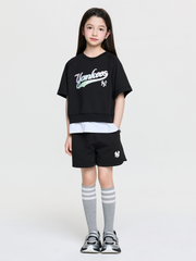 Street Basic Layered T-shirt Set (Girl's)