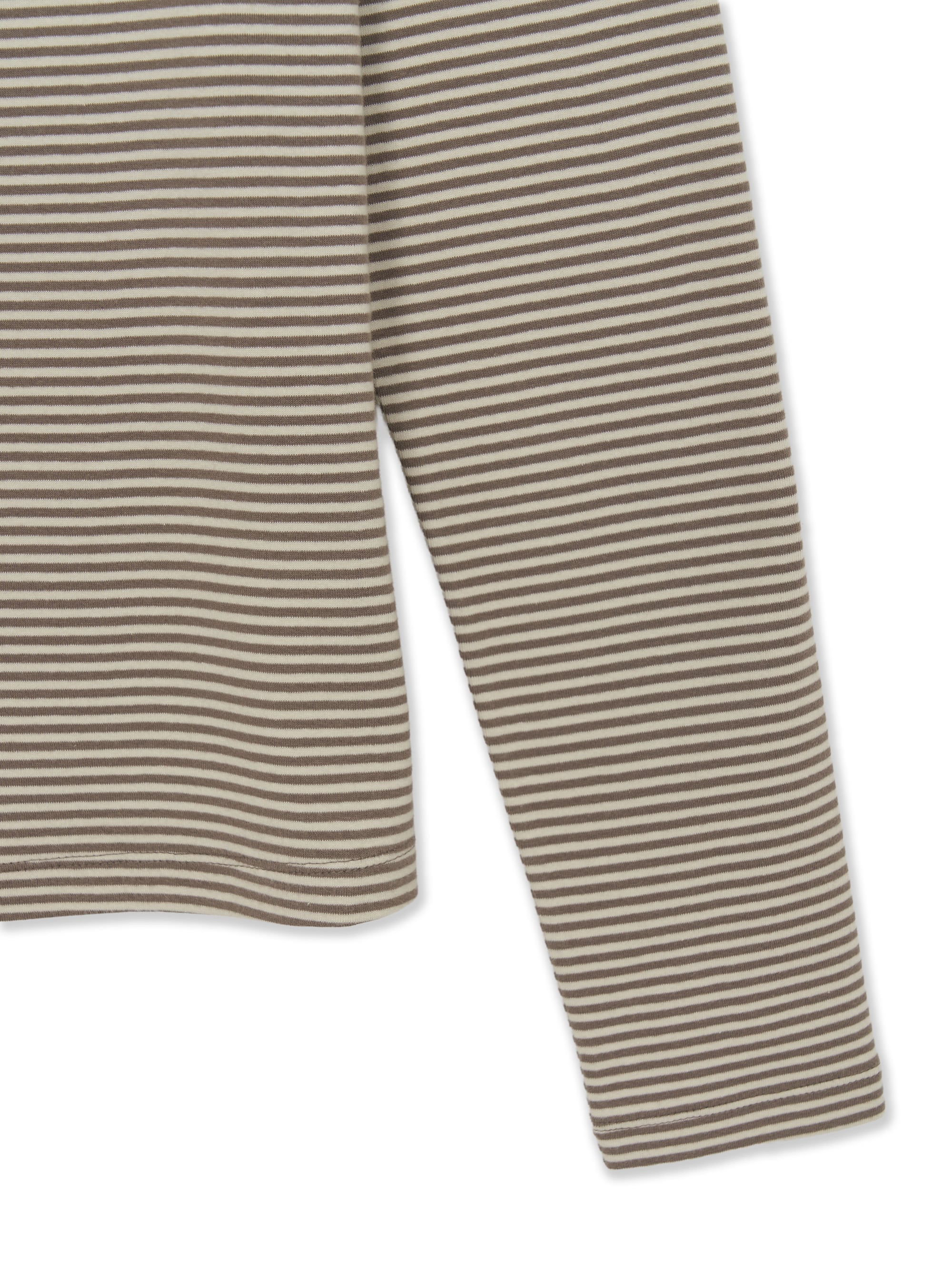 Women's Stripe Stud Point Off Shoulder Long Sleeve T-shirts