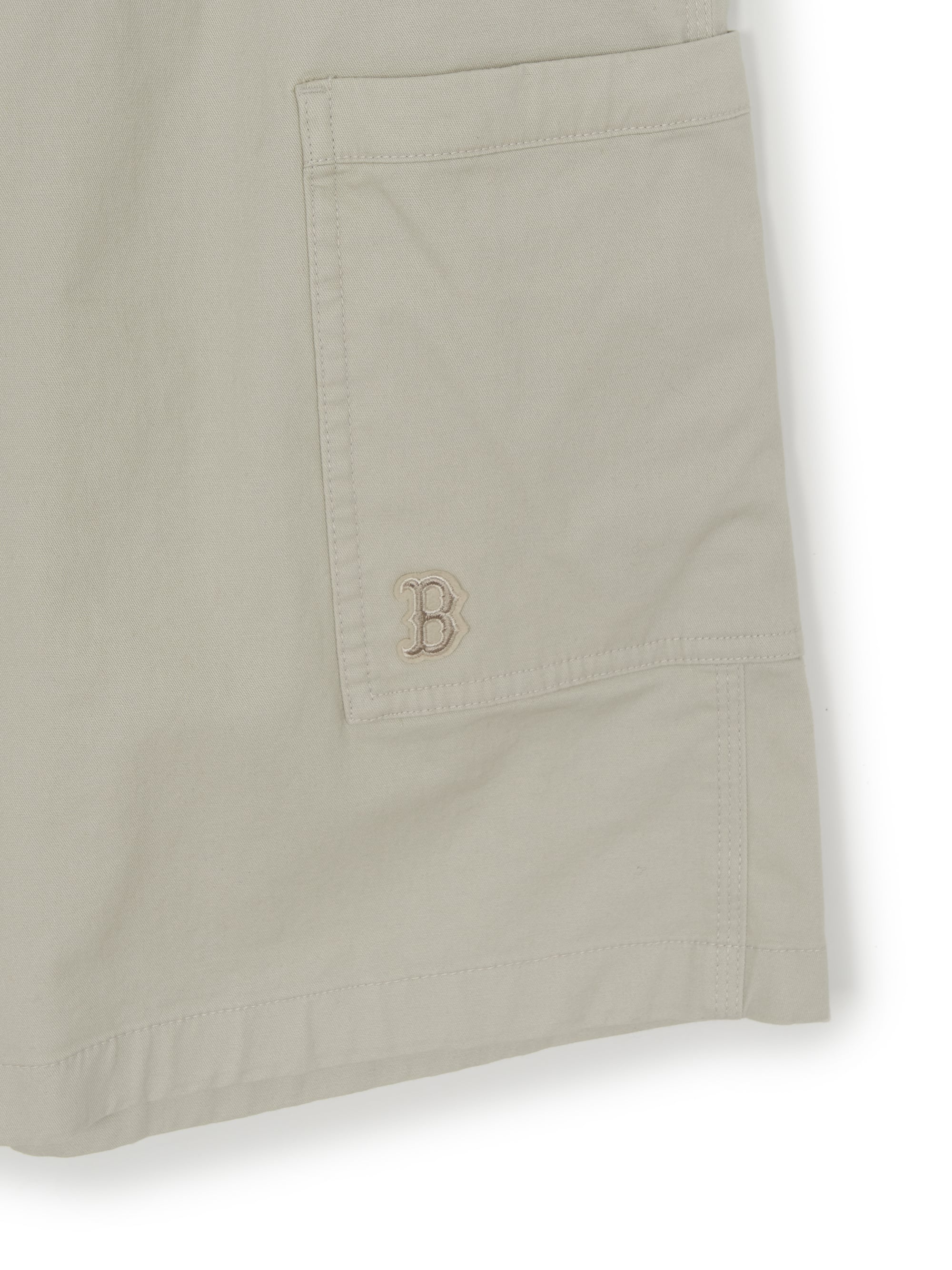 Washed Cotton Pin-Tuck Cargo Bermuda Shorts
