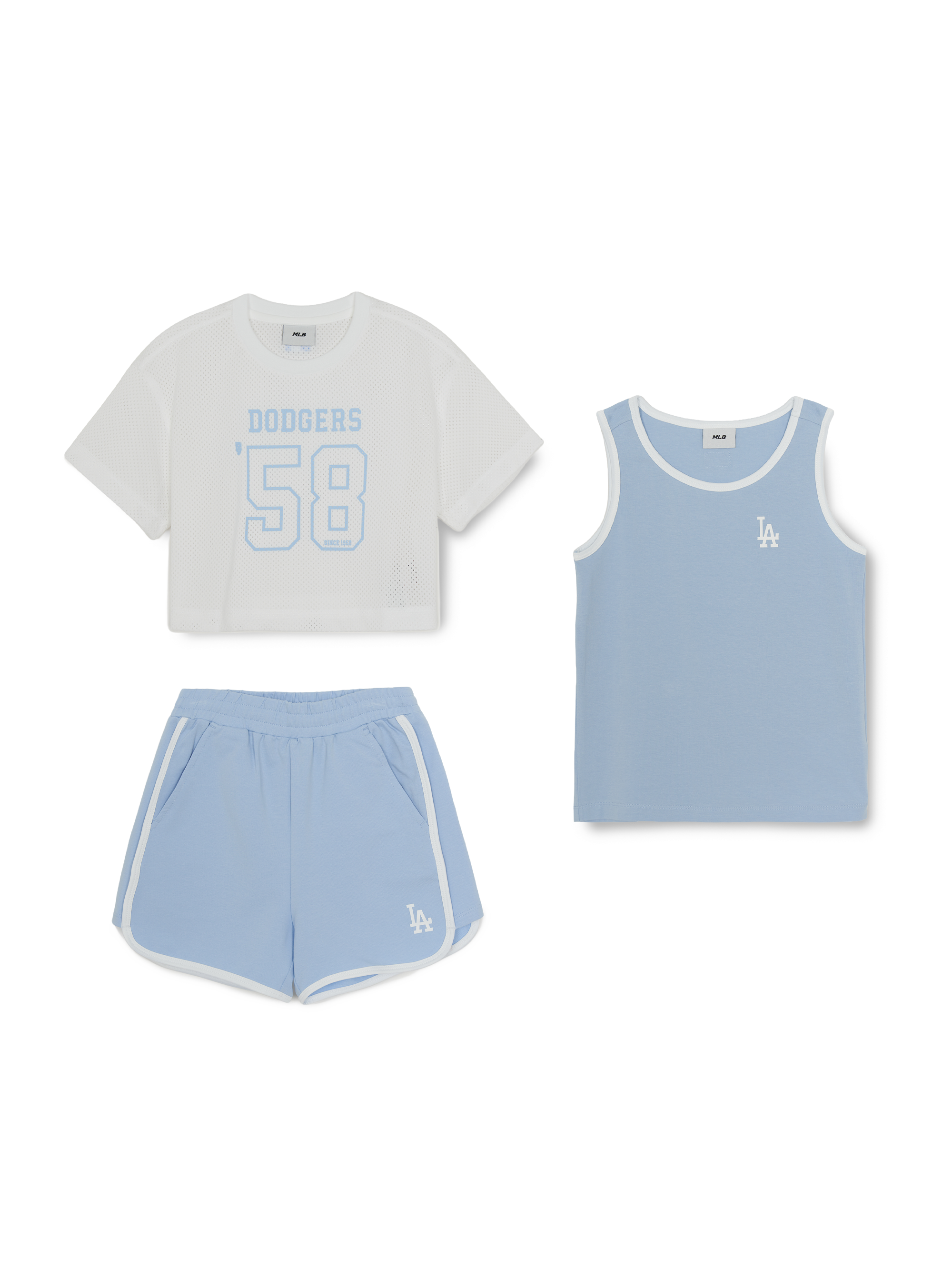 Sportive Varsity Mesh T-shirt Set (Girl's)